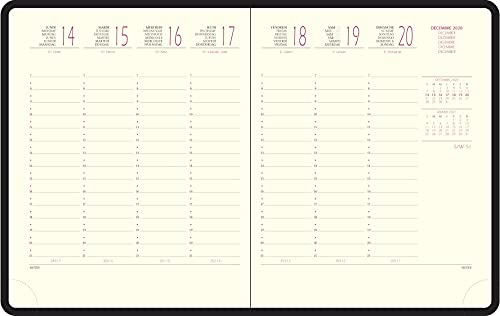 Exacompta 18842E - Recharge Semainier Eurotime 18 - Tranche naturelle - 15 x 17 cm - Janvier à décembre 2026 - Couleur ivoire