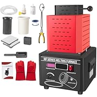 Forno Fusorio Elettrico 5000W Per Oro - 1600&deg;C, Crogiolo Grafite 1-3kg, Fusione Metall