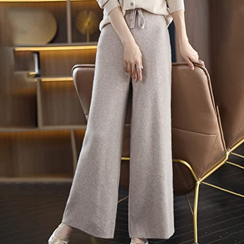 Pantalon large tricoté extensible pour un drapé élégant de Noël