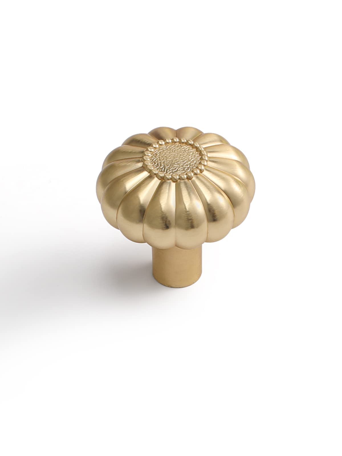 JIASENBAOBrushed Gold Cabinet Knobs 5 Pack Brass Drawer Pulls Kitchen Cupboard Bathroom Dresser Cabinet Hardware Handles Zinc Alloy