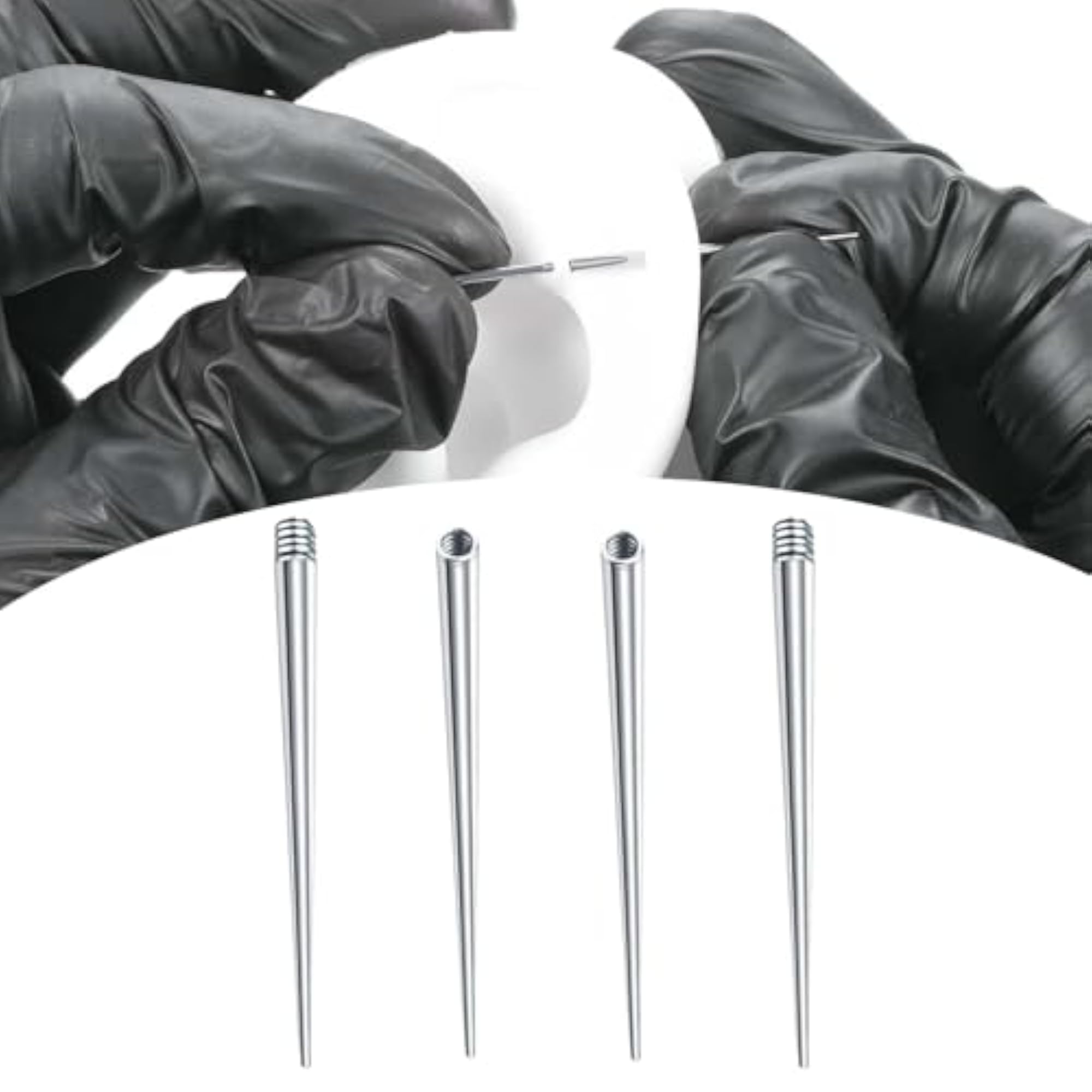 Stainless Steel Threaded Taper Piercing Tool for Ears
