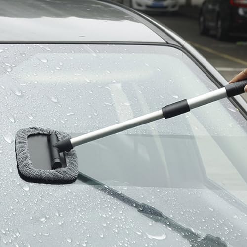 Herramienta de limpieza de parabrisas, kit de lavado de vidrio reutilizable, juego de botella rociadora con almohadilla de microfibra, accesorio para detalles del interior del automóvil, equipo de lim - imagen 8