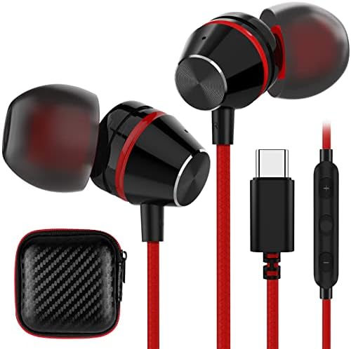 TITACUTE USB C Headphones Magnetic Earphones for Samsung A53 A33 S22 S21 S20 Galaxy S23 Ultra USB Type C Headphones with Mic Stereo Noise Canceling in-Ear Wired Earbuds for Pixel 7 Pro 6 6a 5 Oneplus