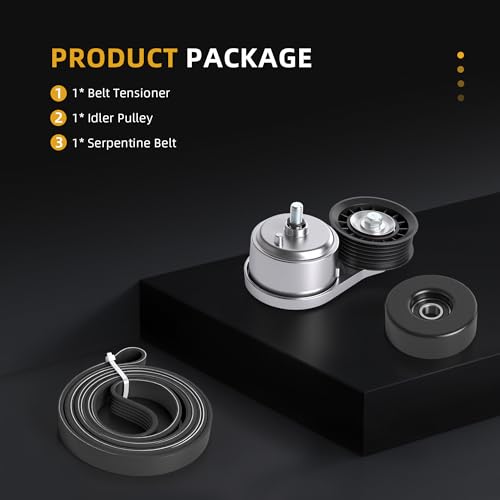 Image of Belt Tensioner Serpentine Belt Idler Pulley Kit for Chevrolet C1500 /C2500 /K1500 /K250 Suburban 1996-1999,for GMC C1500 /C2500 /K1500 /K2500 Suburban 1996-1999 5.7L 5.0L 4.3L #OE 38103, 38001