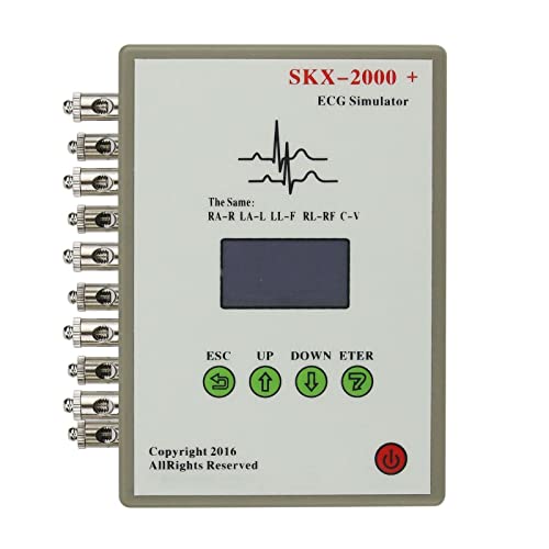 SKX-2000C+ ECG Signal Simulator, ECG Signal Generator with OLED Display, Rechargeable Type