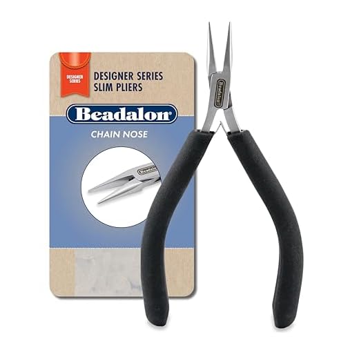 Beadalon 201A-011 Slim Chain Nose Pliers for Jewelry Making