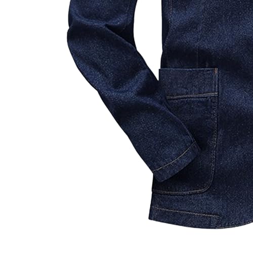 Chaqueta de mezclilla para hombre Maiyifu-GJ azul talla L miniatura 4