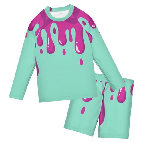 Traje de baño con protección UV Drip Style dos piezas para niños manga larga