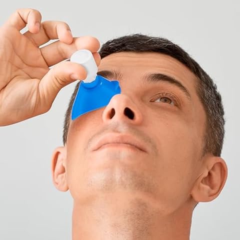 Peermax Drop Right 2 in 1 | Eye Drop Guide + Wash Cup | Works with Most Eye Drop Bottles | Made Easy and Convenient for All Ages| Reusable and Hand Washable Cover