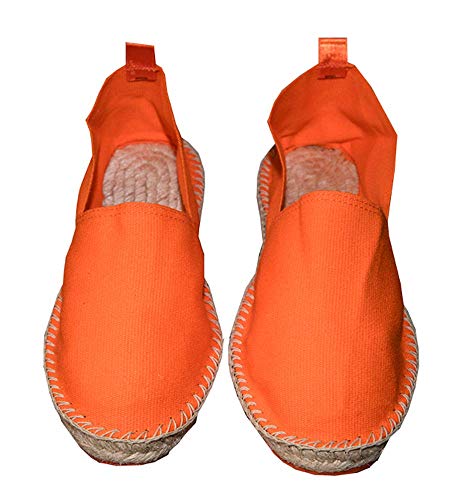 Espadrille CONSTANTIN orange en toile pour homme et femme