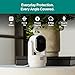 Arlo Essential Indoor Pan Tilt Security Camera 2K (2025 Release) - Wired Plug-in Power, Person Recognition, Animal Detection, Animated Preview, 1-Month Secure Plan, Auto Motion Tracking, 2 Cam, White