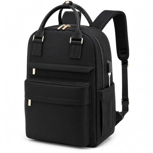 Image of MOCA Women's Minimal Laptop Backpack | Stylish Office & Travel Bag with USB Charging Port | Lightweight, Multi-Pocket, Fits 15.6 inch Laptop
