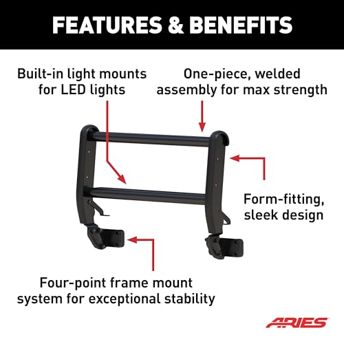 Image of ARIES 2165200 ForeFront Black Steel Bull Bar for Ford Bronco