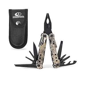 MOSSY OAK Multi-tool – 13 in 1 Multi Function Pliers – Folding Pocket Tool with Sheath, Camo – Portable Pocket Knife for Outdoors, Survival, Camping, Fishing, Hunting, Hiking,Christmas Gift for men