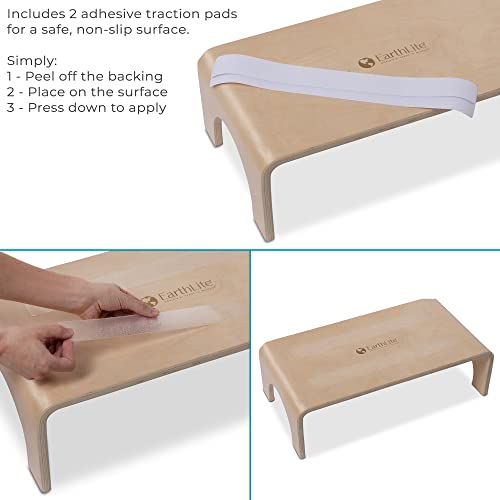 Escalón para tratamiento Earthlite tamaño grande de madera robusta 7