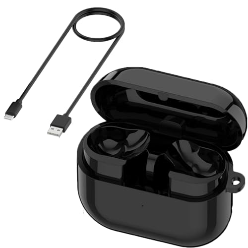 Charging Case for Samsung Galaxy Buds 3 Pro SM-R630 Replacement Charger Case Dock Cradle with USB C Cable Cord Station for Galaxy Buds 3 Pro Earbuds Accessories (Black)