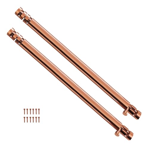 Image of VOLO Aluminium Tower Bolt with Stainless Steel Rod - Heavy Duty Door & Window Latch for Home and Office | Main Door Tower Bolt | Kundi /Chitakini | Pack of 2 Pieces (Rose Gold, 18 Inch)