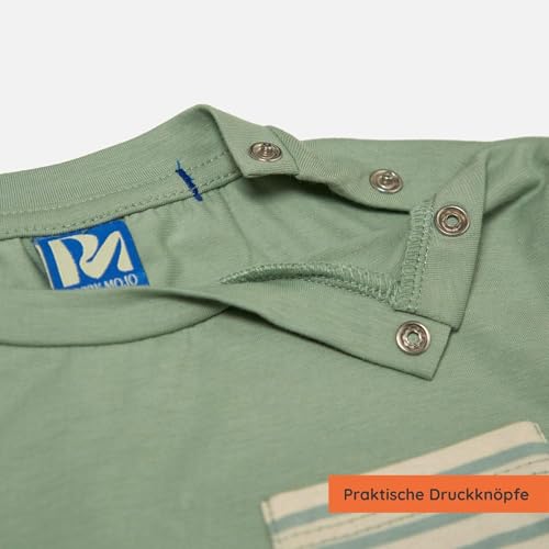 Poppy Mojo UPF 50+ Kinder UV-Schutz Shirt | Sonnenschutz Kleidung für Baby & Kinder | Kinder T-Shirt UPF50+ | Hautfreundlich, Atmungsaktiv, Smartcel™ Stoff mit Zinkoxid 74-80 (6-12M)