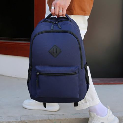 Sac à dos noir de collège avec 8 compartiments ergonomiques - 3