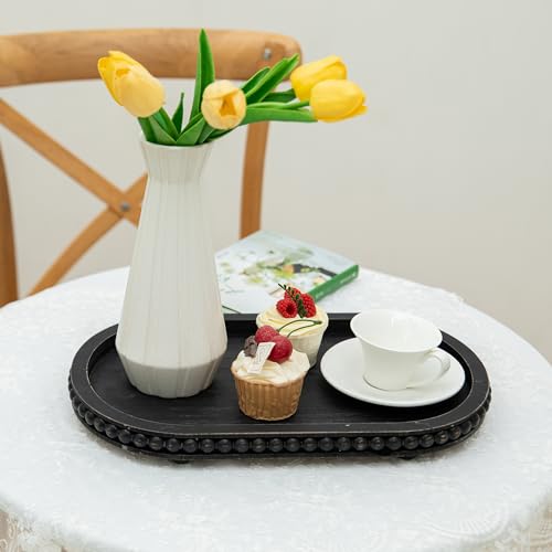 Plateau en bois rustique de 38 cm pour décoration de centre de table - 4
