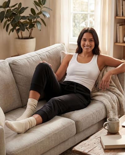 Image of Real Essentials 3 Pack: Women's Fleece Capri Joggers Athletic Lounge Gym Running Sweatpants with Pockets (Available in Plus)