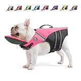 Mklhgty Dog Life Jacket, Reflective Dog Life Vest with Removable Neck Float High Buoyancy for Swimming and Boating, Ripstop Pet Safety Swimsuit Rescue Handle for Small Medium Large Dogs