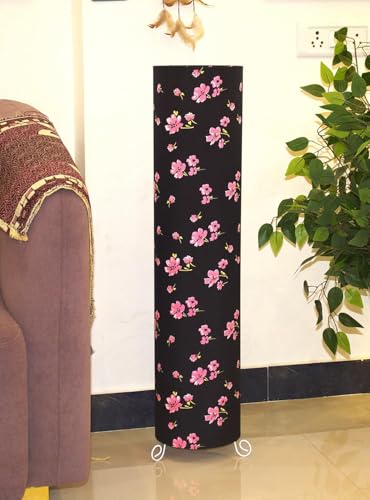 Image of Cotton Fabric Floor Lamp for Bedroom's Desk Lamp for LivingRoom, Bed Room, Office | Night Stand Dimmable Room Floor Lamp for Reading Corner Lamp (Black Printed)
