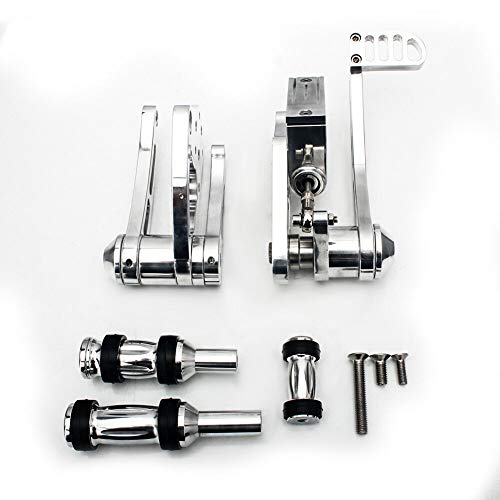 Smadmoto CNC Aluminum Forward Controls for Harley Shovelhead Rigid Big Twin Fat boy Heritage Softail Springer Custom Classic Standard Fat Boy Night Train 1984-1999 Polished - Thumbnail 2