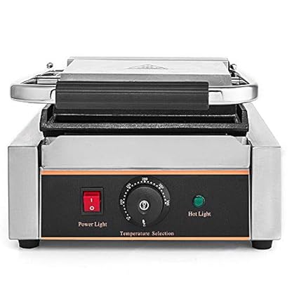 Kontaktgrill Plattengriller Elektrogrill Sandwich Maker Low Fat Grill Elektrische Tischgrills Edelstahl, 1800W, 0-300℃ – Bild 5