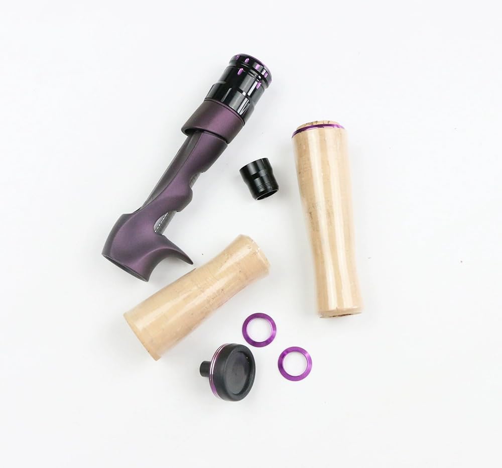 Pack of 1 Set Fishing Rod Custom Carbon Reel seat with Cork Handle DIY Fishing Rod Repair Kit