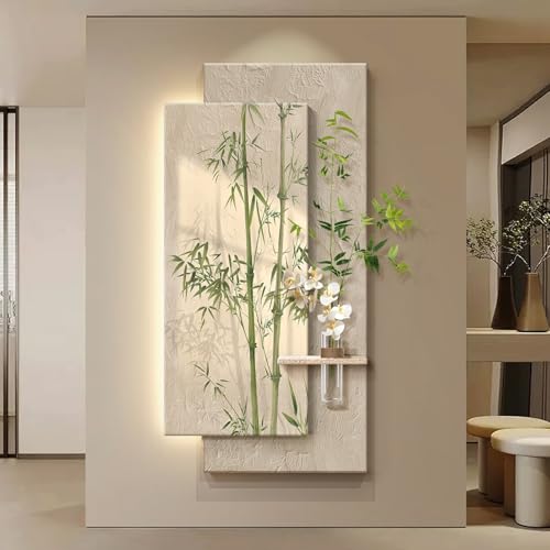 Décoration murale en grès 3D LED pour illuminer une entrée sombre