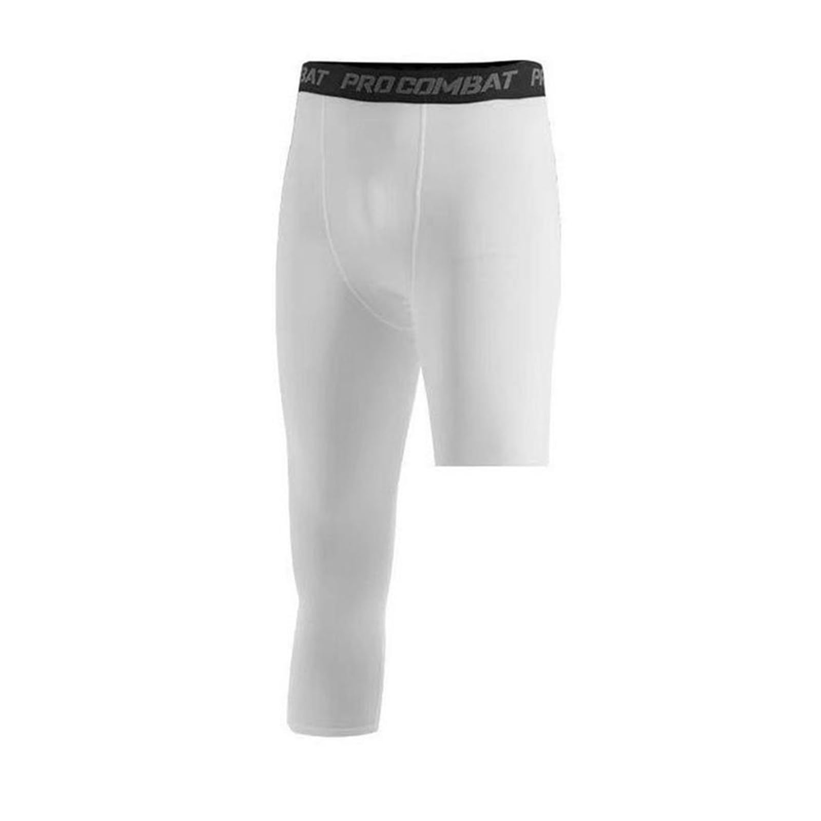 Mallas de compresión de una pierna para hombre pantalones deportivos elásticos capa base running
