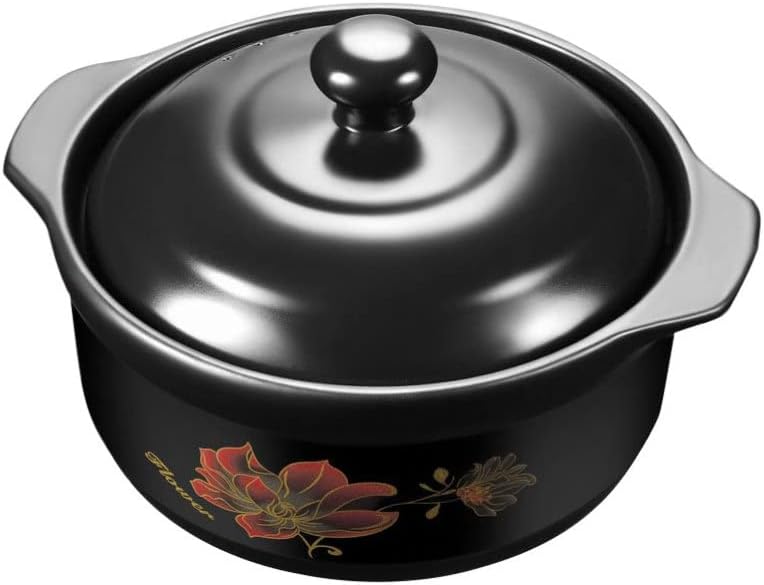Hemoton Braised Chicken Casserole Ceramic Stewing Pot Lid Cookware for Soup and Rice Capacity for Home and Restaurant Use