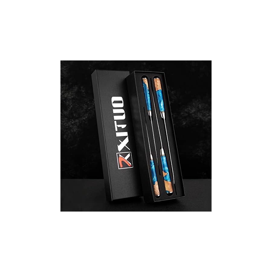 Kitchen-Chef-Knife-Set-5-Piece-8-Chef-Knife-75-Bread-Knife-7Santoku-knife-Damascus-Steel-VG10-Blue-Resin-Wood-Handle-Gift-Box-wknife-Sheath-4PC-Chef-Knife-Set XT XITUO Kitchen Chef Knife Set 5 Piece, 8'' Chef Knife, 7.5'' Bread Knife, 7''Santoku knife Damascus Steel-VG10 Blue Resin Wood Handle -Gift Box - w/knife Sheath (4PC Chef Knife Set)