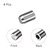 uxcell M4 Internal Thread Dowel Pin 4pcs 6x10mm Chamfering Flat Exhaust Groove Cylindrical Pin Bed Bookshelf Metal Devices Industrial Pins