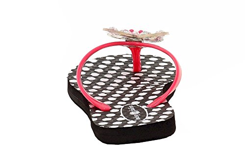 Lindsay Phillips Girls Madeline Polka Dot Interchangeable Flip Flop Size 13 Black4