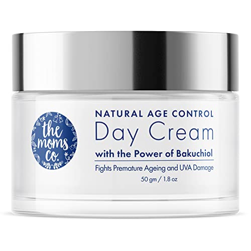 The Moms Co. Natural Age Control Day Face Cream with Bakuchiol (Natural Retinol), Anti Wrinkle Cream, Fine Lines & Sun Protection, Anti Aging Day Cream for Women & Men (50gm)