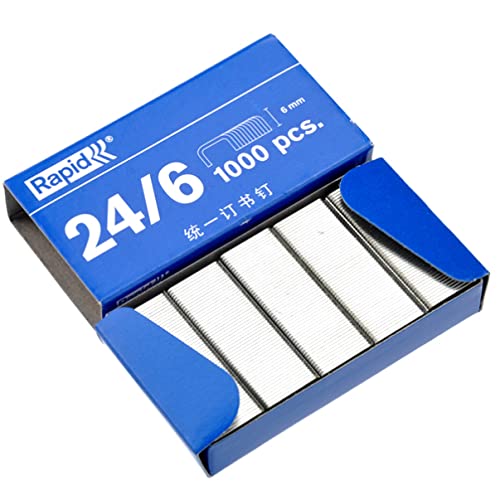 Miniatura 5 de Engrapadora resistente 1000 grapas de alta calidad 246 0.236 in galvanizado grapas para escritorio oficina trabajo profesor