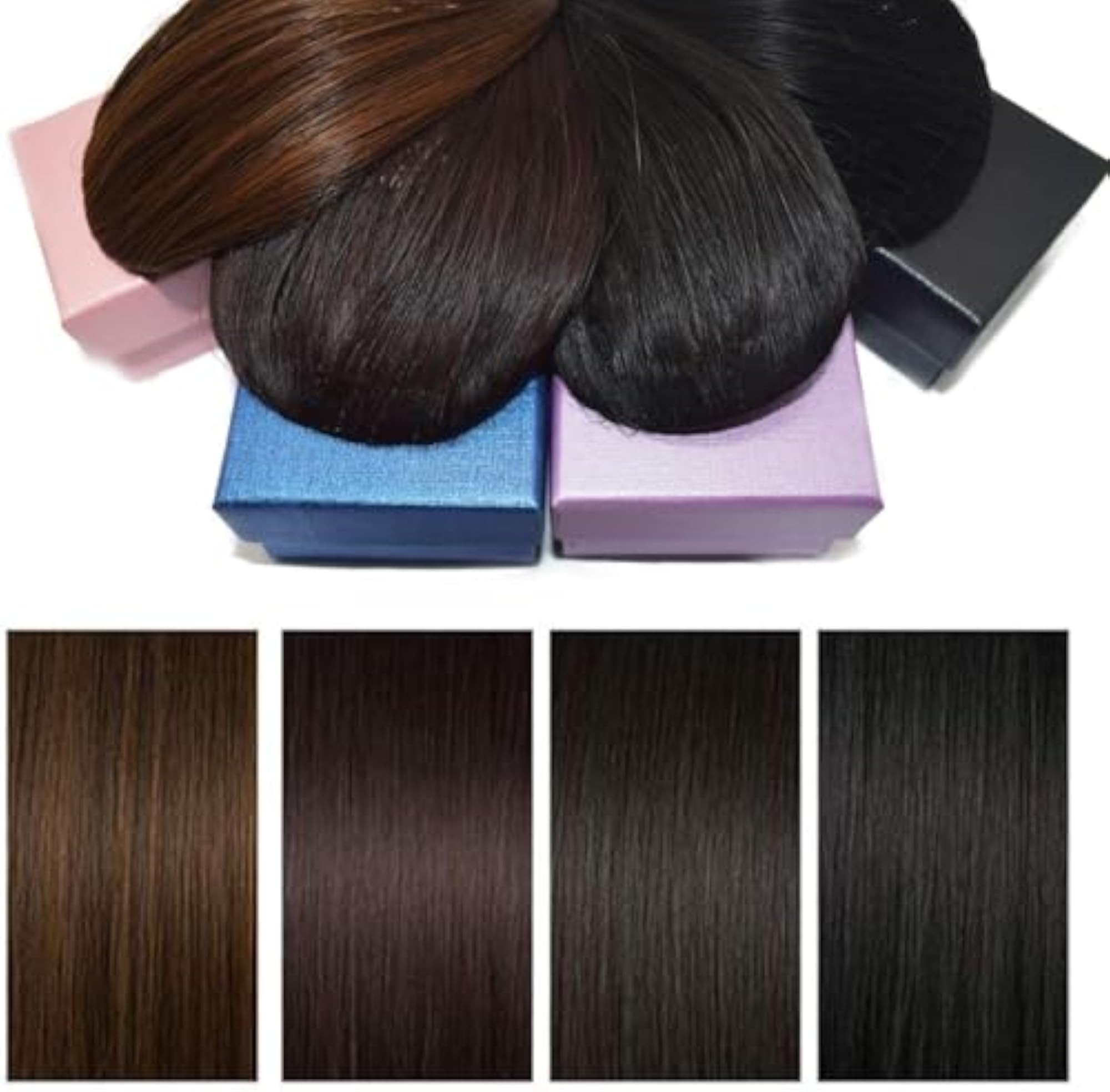 Synthetic Clip-in Bangs Extension for Women, Pack of 2