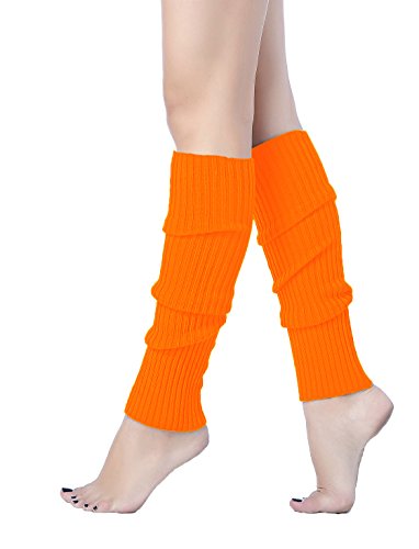 Image of v28 Women Warm Leg Warmers 80s Retro Party Costume Knit Ballet Neon Long Socks