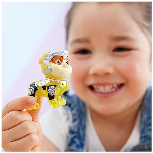 Paw Patrol - Pat Patrouille - Véhicule + Figurine Ruben du Film - Voiture Figurine À Collectionner - Sons Lumières - Pat Patrouille Jouet - Voiture pour Enfant 3 Ans et +