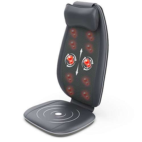RENPHO S-Shaped Shiatsu Massage Seat Cushion with Vibration and Heat, Back Massager