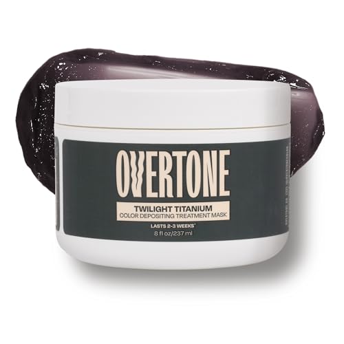 Overtone Semi Permanent Hair Color Conditioner, Twilight Titanium, 8 oz, Nourishing, Damage-Free,...