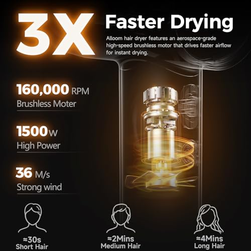 Image of High-Speed Hair Dryer Pro | Trusted by Pro Stylists, Heat Damage Protection & 600 Million Ions Blow Dryer for Hair Care Beyond Salon, Fast Drying & Low Noise, Hairdryer with Diffuser, Nozzle, Comb