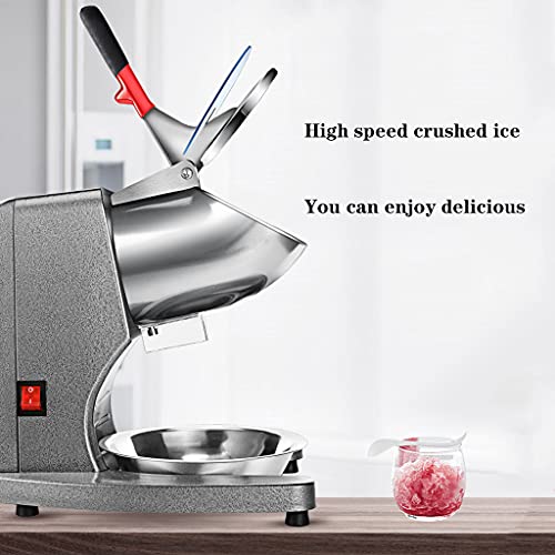QINGZHUO Smoothie-Maschine,mit Edelstahlschale,95 kg/h Brecher Gewerbliche Rasier-Eismaschine,300 W 2000 R/min. – Bild 7