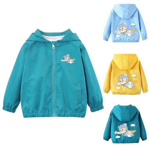Kids Toddler Full Zip Hoodie Outerwear Cute Printed Long Sleeve Casual Jacket with Pockets for Boys Girls 1-11 Years2