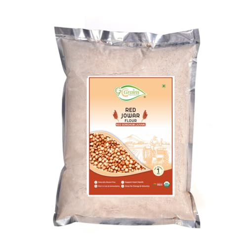 Image of Organic Red Sorghum Flour (1Kg) For Eating And Cooking | Lal Juvar Atta | Produce Of India From Organic Farms By G7 Grains