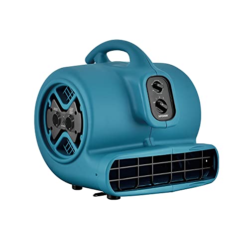 XPOWER P-600AT Multi Air Mover Utility Fan Dryer Blower mit Timer für Restaurierung und Klempnerarbeiten 3 Geschwindigkeiten mit Luftgeruchsbeseitigung Gelperlen Cover