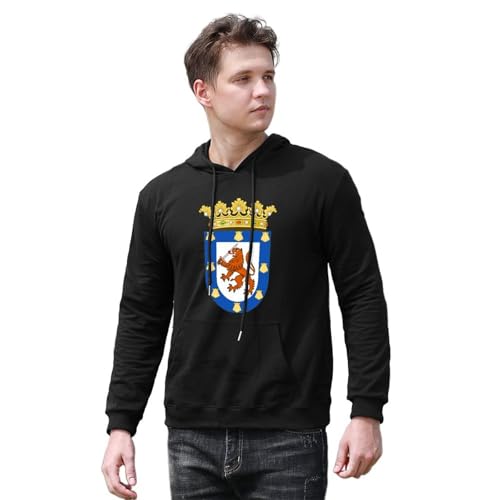 Coat of Arms of Santiago Unisex Casual Hoodies Long Sleeve Lightweight Pullover Tops Loose Sweatshirt with Pocket4
