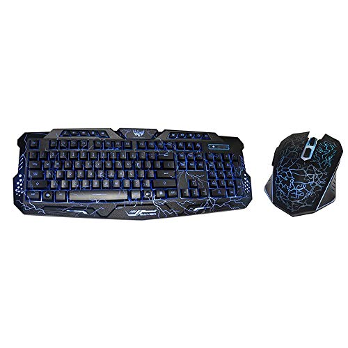 Image of Keyboard Gaming Keyboard Mouse Combos Purple Blue Red Breathing Led Backlight Usb Wired Keyboard for Pc
